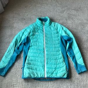 Women’s Mammut puffy jacket teal used warm no damage